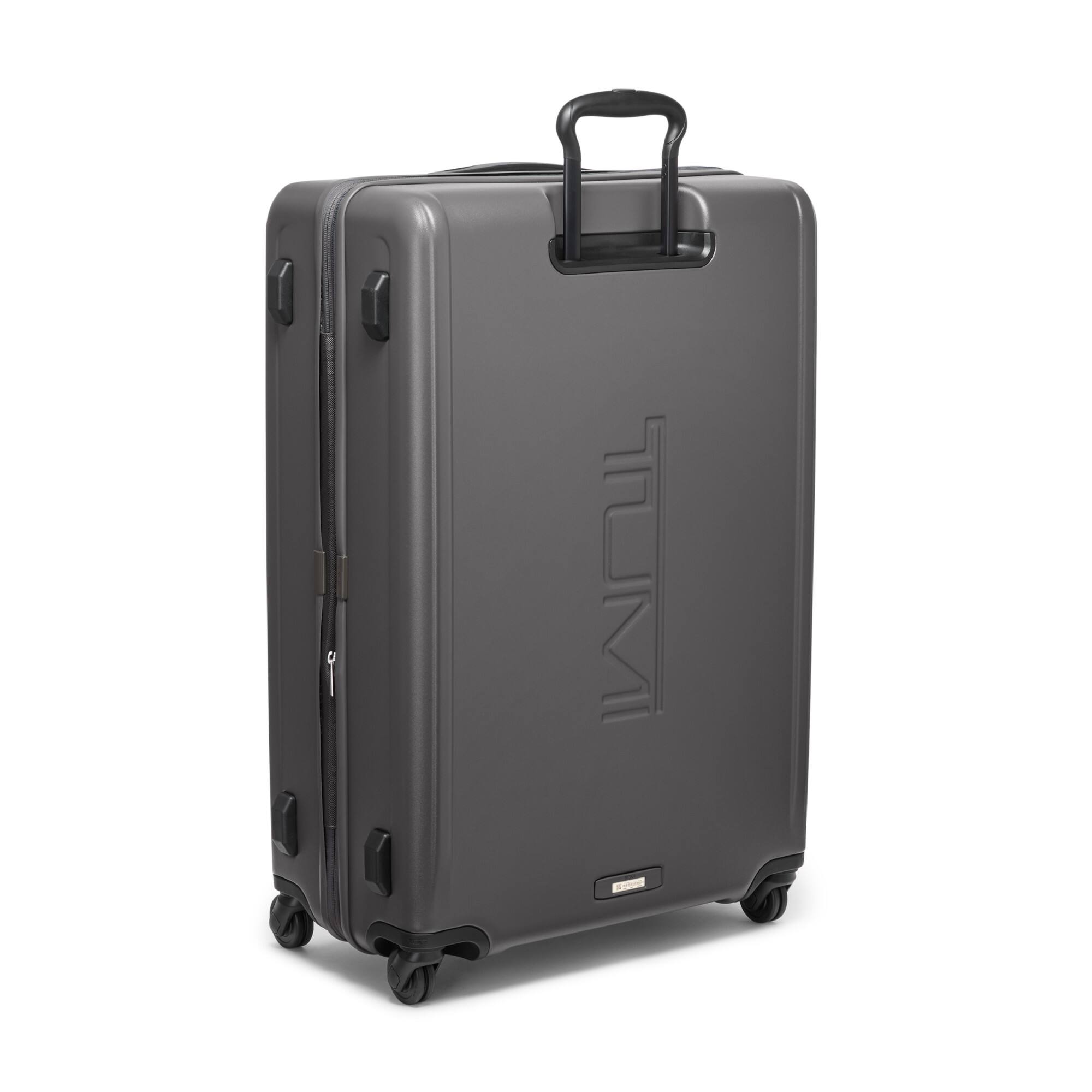 Left. TUMI - Ventra Large Expandable Checked Spinner Suitcase - Castle Rock Texture.