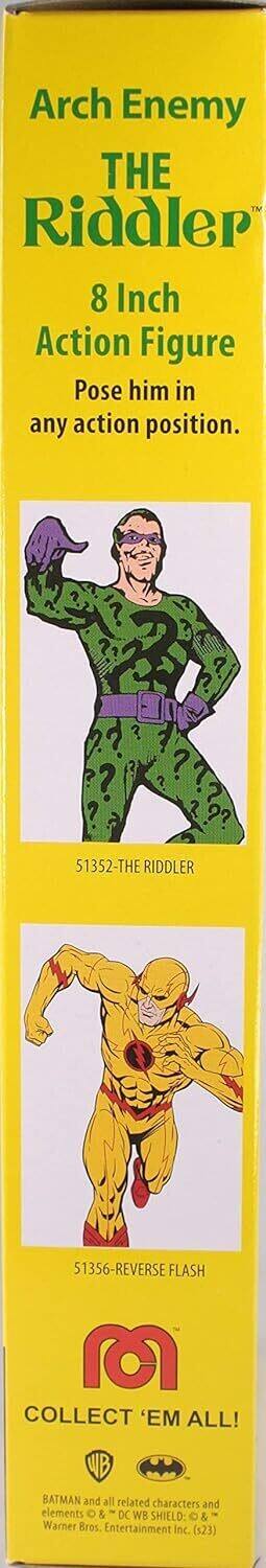 Arch Enemy THE Riddler 8 Inch Action Figure Pose him in any action position. 51352-THE Riddler 51356-Reverse Flash COLLECT 'EM ALL! BATMAN and all related characters and elements © & DC WB SHIELD © & Warner Bros. Entertainment Inc. (x23)
