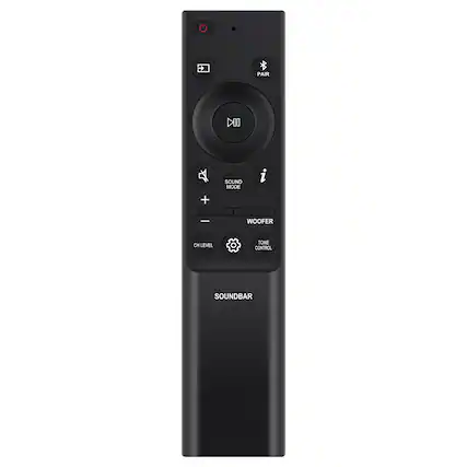 PAIR, SOUND MODE, i, +, -, WOOFER, CH LEVEL, TONE CONTROL, SOUNDBAR