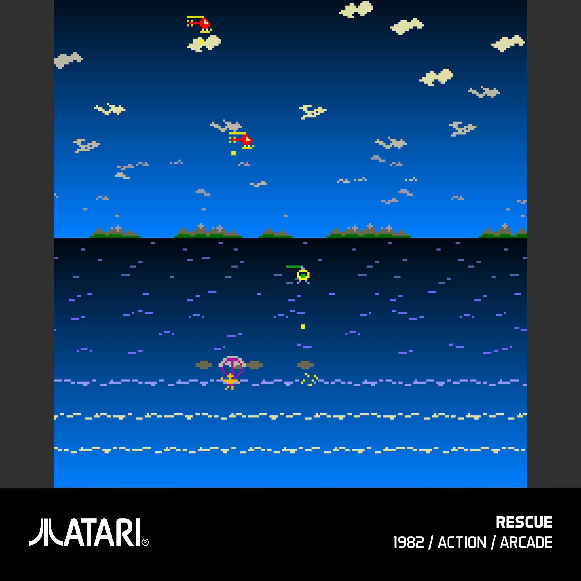 ATARI RESCUE 1982 ACTION / ARCADE