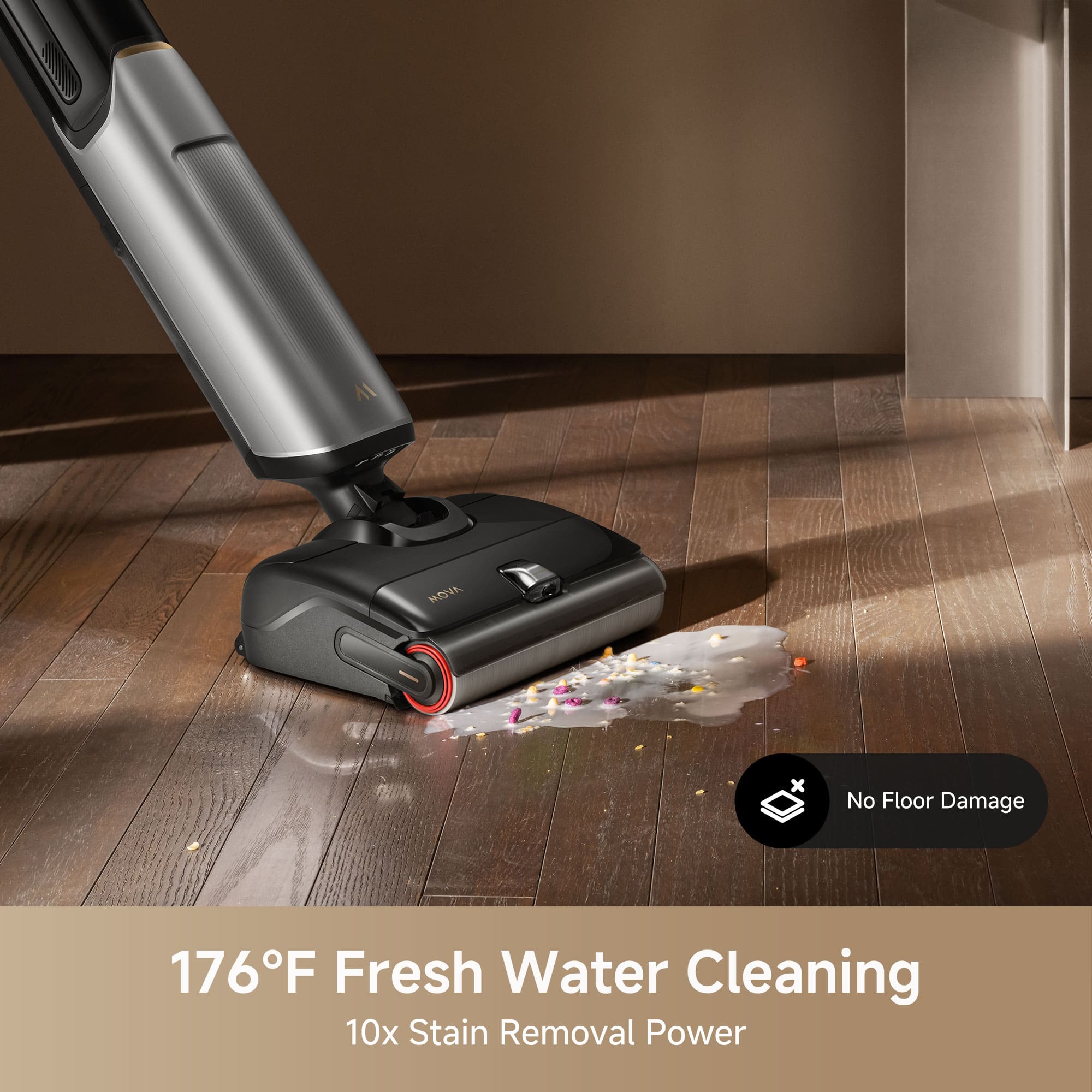 MOVA X4 Pro Wet Dry Cordless Mop Vacuum, 20000Pa Suction, Dual