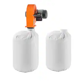 VEVOR - Dust Collector, Wall Mount Dust Collector 1 HP,560 CFM Woodworking Dusts Collectors with 2.5 Micron Collectors Bag,Dusts - Orange;Black