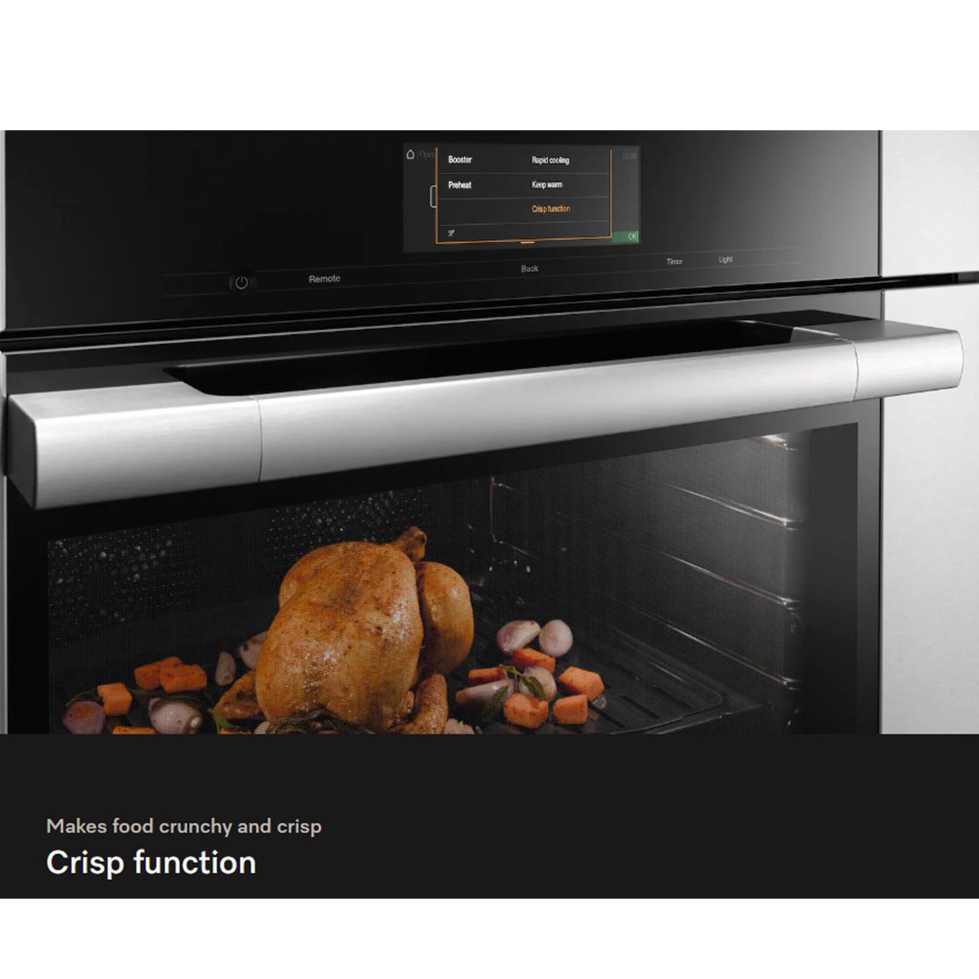 Boomher Rooed sooding Photetal Emp - Cm non F D Remote Beik Tw  
Makes food crunchy and crisp  
Crisp function