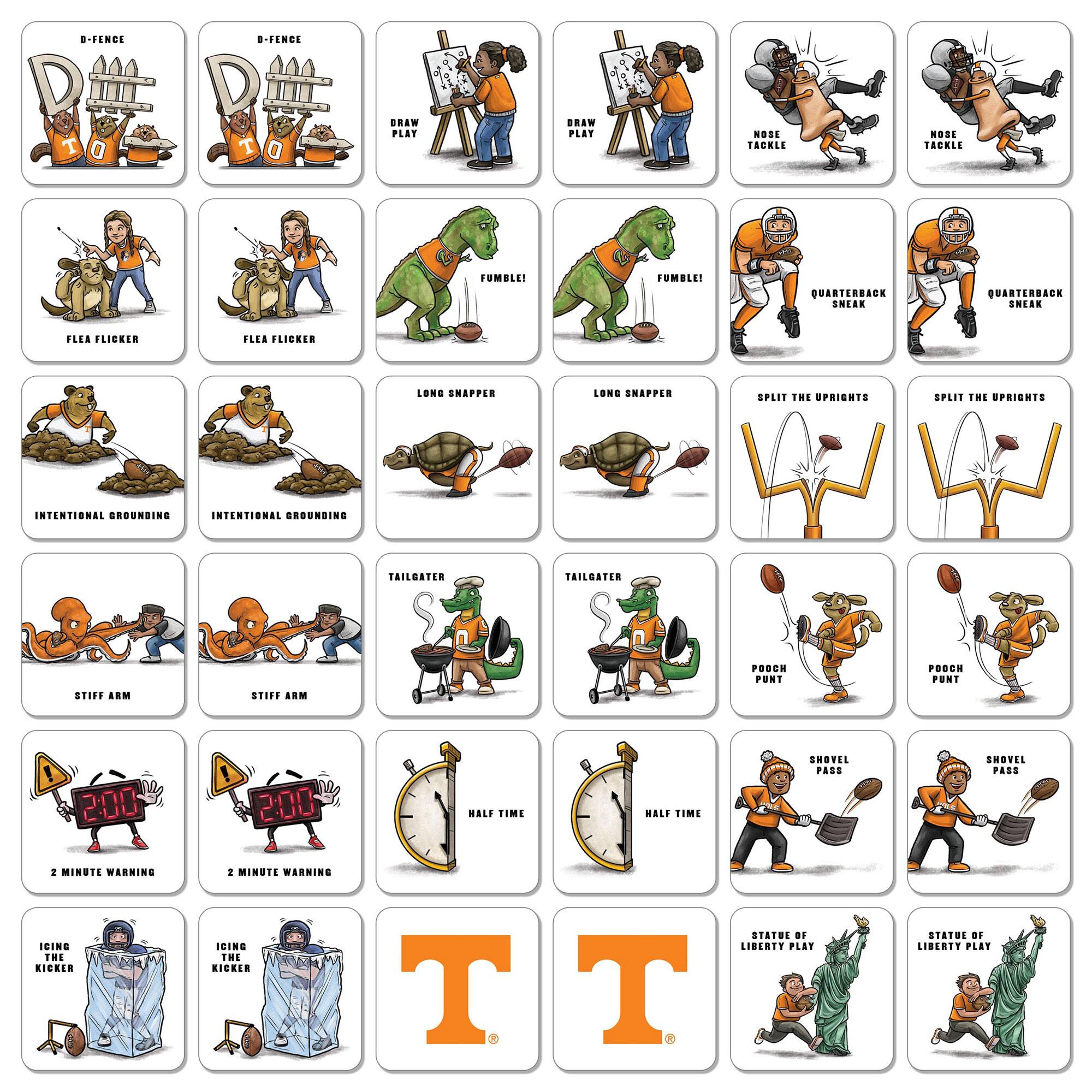 - D-FENCE
- DRAW PLAY
- NOSE TACKLE
- FUMBLE!
- FLEA FLICKER
- LONG SNAPPER
- INTENTIONAL GROUNDING
- STIFF ARM
- 2 MINUTE WARNING
- HALF TIME
- ICING THE KICKER
- POACH PUNT
- SHOVEL PASS
- STATUE OF LIBERTY PLAY
- TAILGATER
- SPLIT THE UPRIGHTS