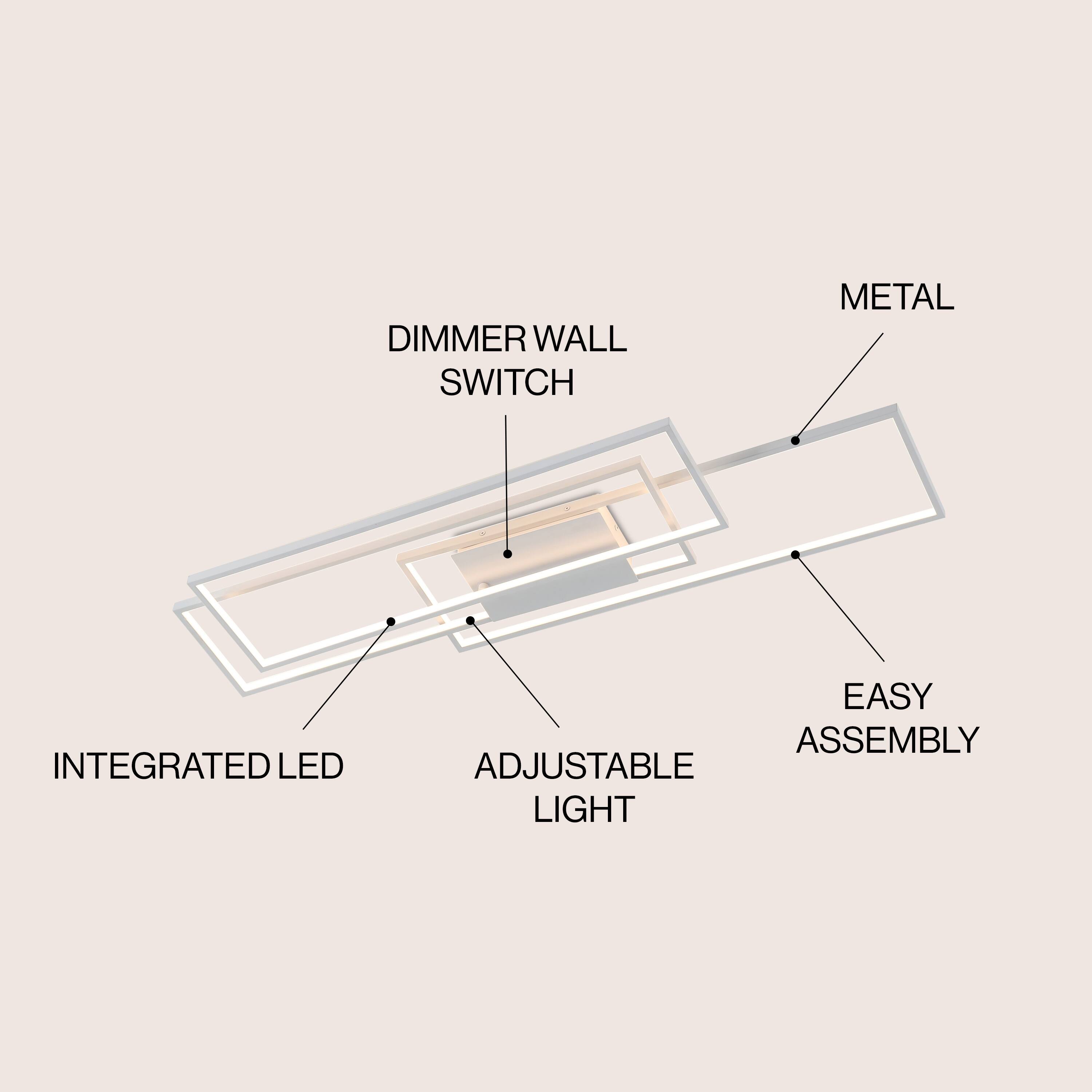 DIMMER WALL SWITCH METAL INTEGRATED LED EASY ASSEMBLY ADJUSTABLE LIGHT