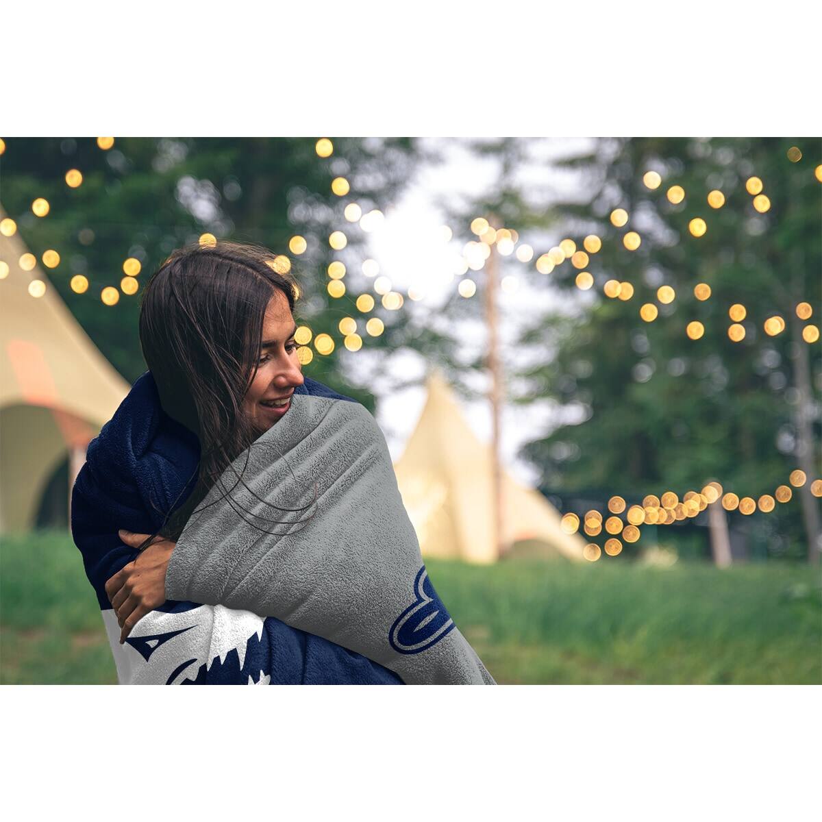 Alt View 1. Pegasus - Nevada Wolf Pack 50" x 60" Endzone Ultra Soft Throw Blanket - Multicolor.