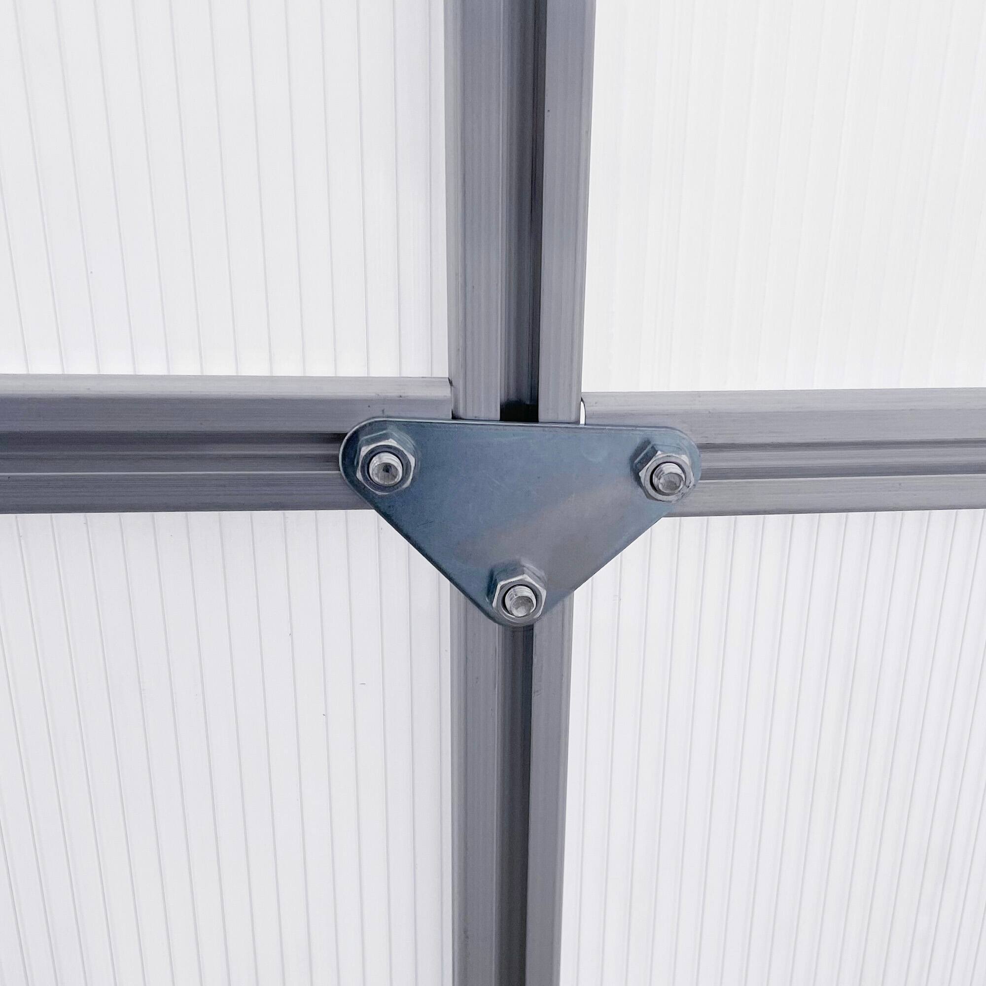 Alt View 8. Outsunny - 6' x 12' x 6.5' Polycarbonate Greenhouse with Aluminum Frame, Walk-in Heavy Duty Greenhouse Kit.