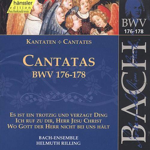 hänssler  
edition bachakademie

KANTATEN + Cantates  
CANTATAS  
BWV 176-178

Es ist ein trotzig und verzagt Ding  
Ich ruf zu dir, Herr Jesu Christ  
Wo Gott der Herr nicht bei uns halt

BACH-ENSEMBLE  
HELMUTH RILLING