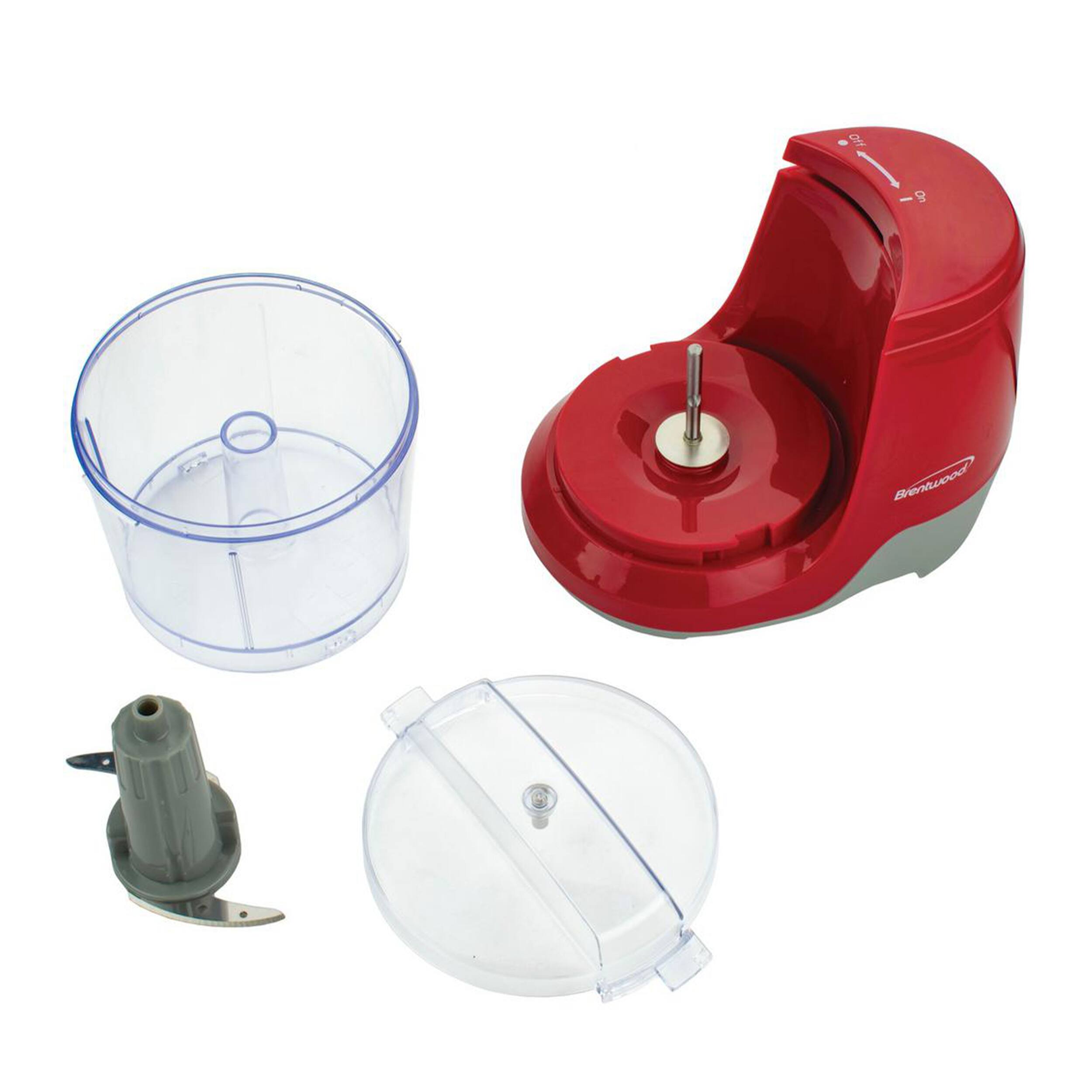 Alt View 4. Brentwood - Brentwood 1.5 Cup Mini Food Chopper in Red - Red.