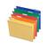 Front. Staples - Heavy Duty Bright Colored Hanging File Folders, 1/5-Cut Tab, Letter Size, 25/Box - Assorted Colors.