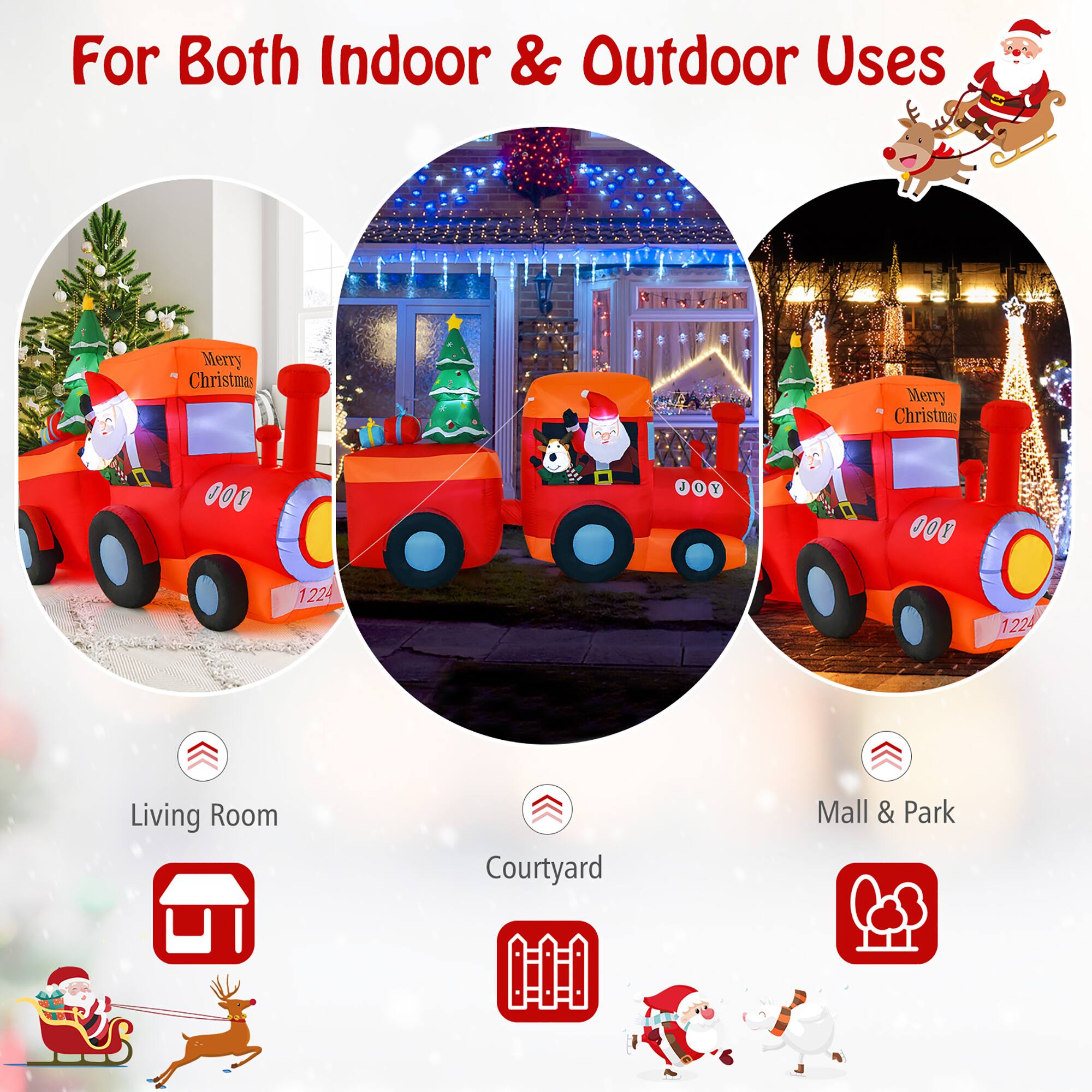 For Both Indoor & Outdoor Uses

Merry Christmas

Living Room
Courtyard
Mall & Park

1224