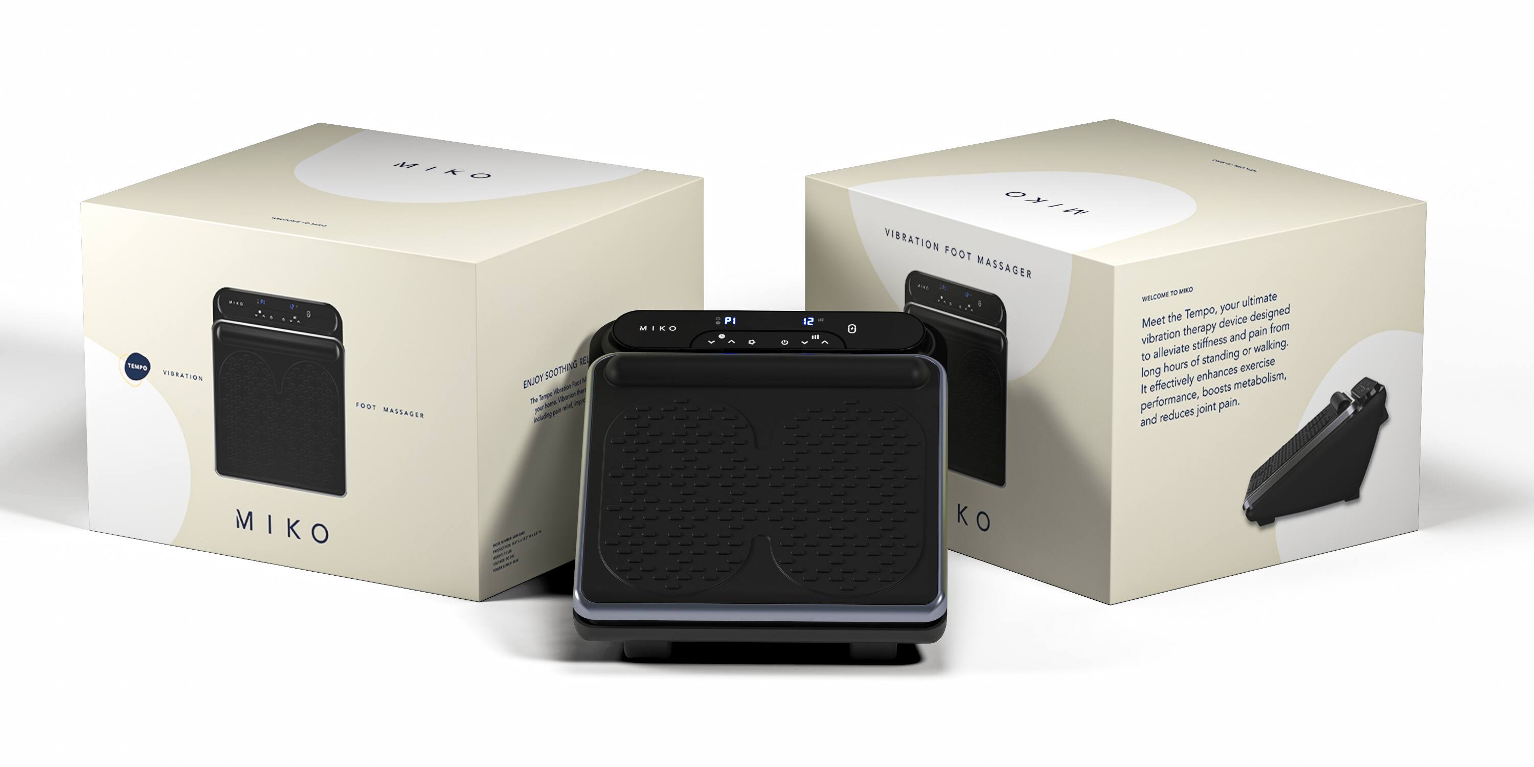 N TBRATS ..   A a ... IKO  m DNUIOY SOOTHING S - t - b Ao 1 A ad - MASSAGES - - w MIND - PI 12 - WItO VIBRATION FOOT MASSAGER I - MO WELCOME ultimate Tempo, your designed Meet the device therapy pain from vibration stifiness and alleviate or walking. to of standing long hours enhances exercise It effectively boosts metabolism, performance, joint pain. and reduces MIKO -  - KO K O