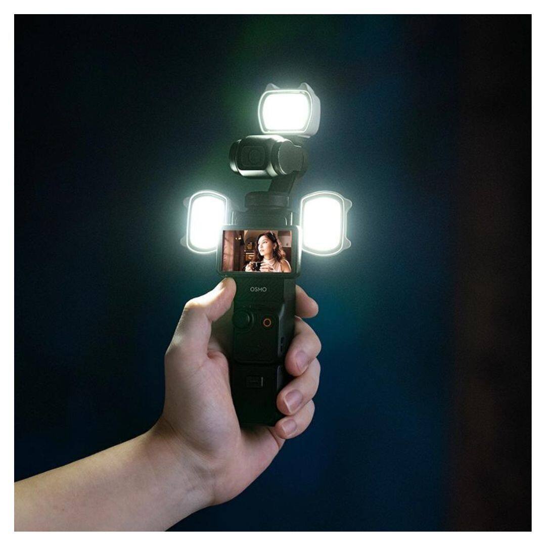 Back. StartRC - STARTRC Magnetic Gray Fill Light with Bracket for DJI Pocket 3 with USB Charging.