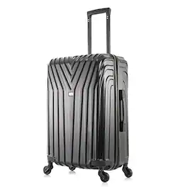 Vulpecula Spade - VASTY Luggage with Spinner Wheels | Durable Lightweight Hardside Suitcase, Travel Bag with Handle and Trolley, 24-Inch - Black