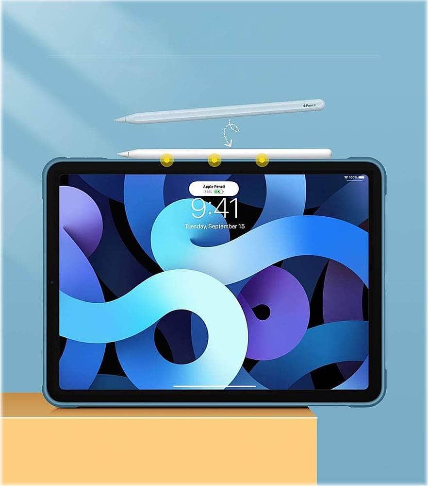 Alt View 15. SaharaCase - Venture Series Case for Apple iPad Air 10.9-inch (4th Gen, 5th Gen) and iPad Air 11-inch (M2 2024 & M3 2025) - Clear Blue.