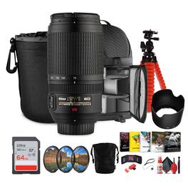 Nikon - AF-S VR 70-300mm f/4.5-5.6G IF-ED Telephoto Zoom Lens – VR, Lightweight + More - Black