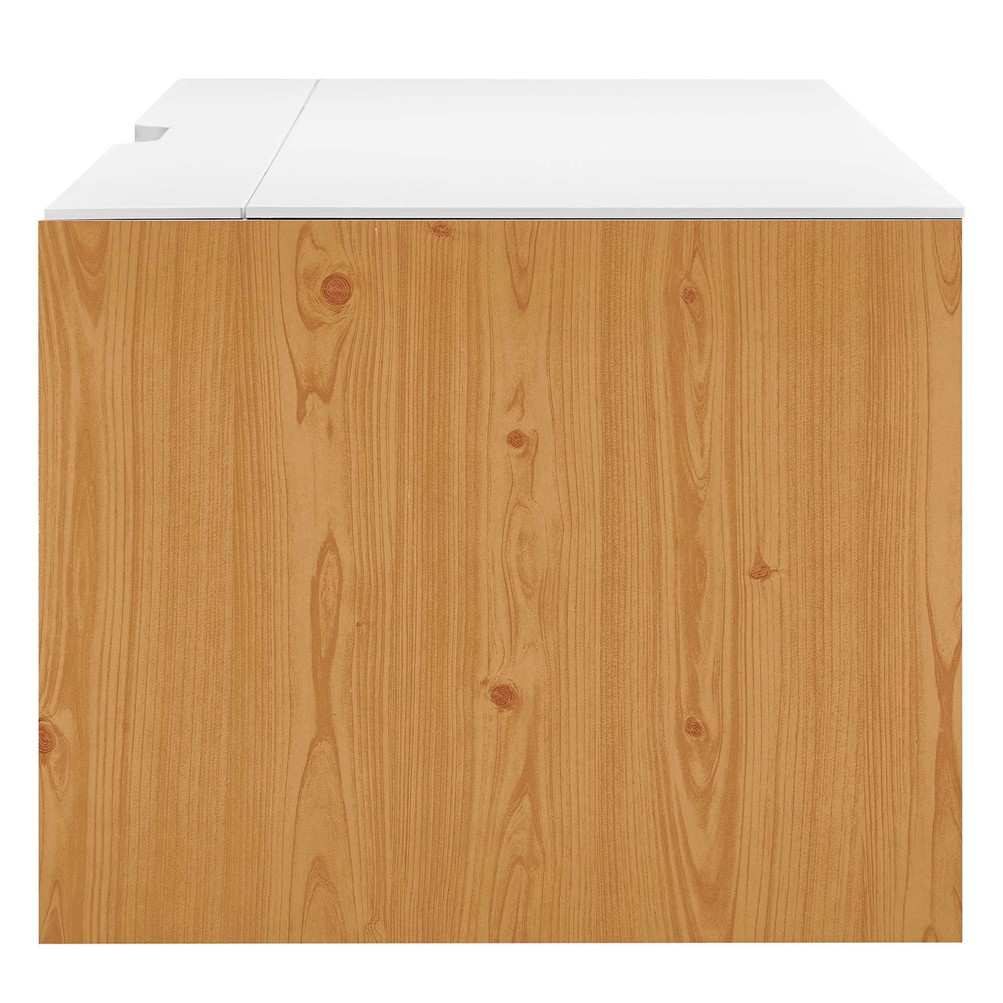 Alt View 2. Modway - Kinetic 49" Wall-Mount Office Desk by Modway - White Natural.