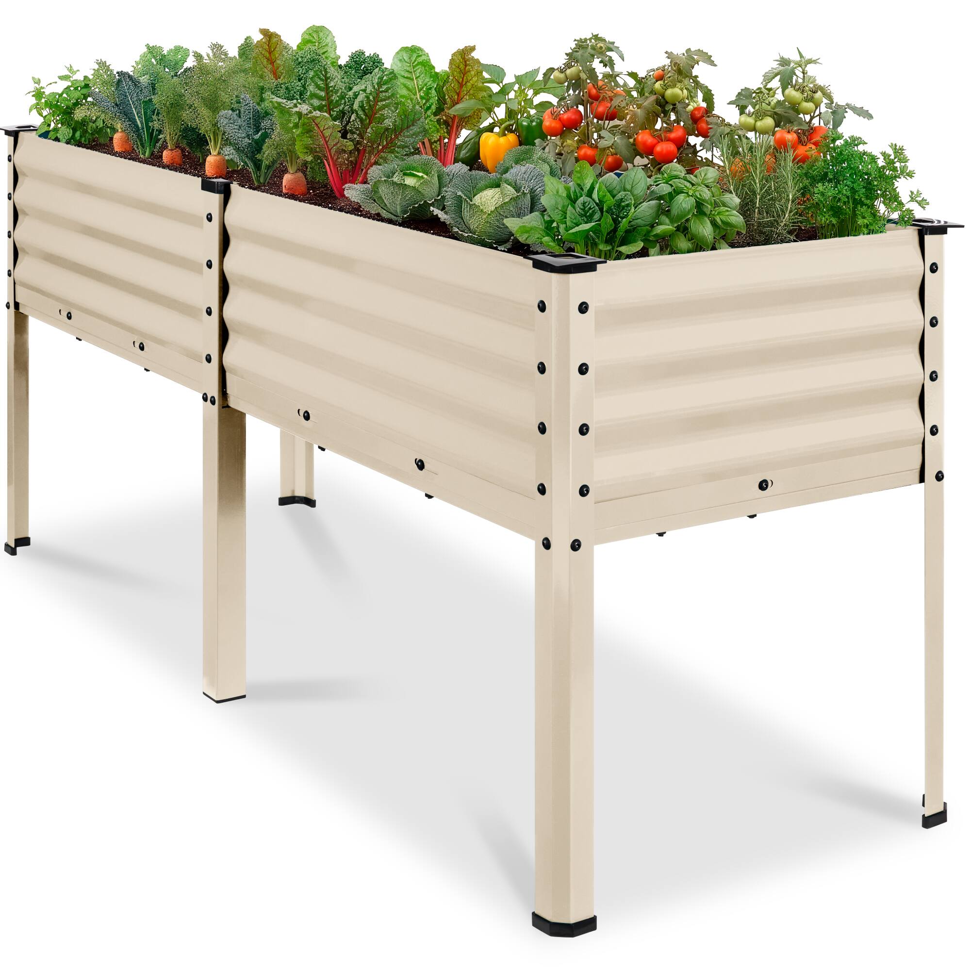 Best Choice Products - 72x24x30in Non Toxic Elevated Galvanized Metal Garden Bed Corner Protectors - Beige price history on PriceWatchPro