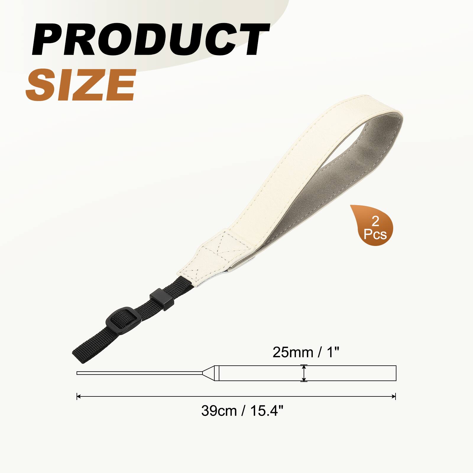 PRODUCT SIZE  
2 Pcs  
25mm / 1"  
39cm / 15.4"