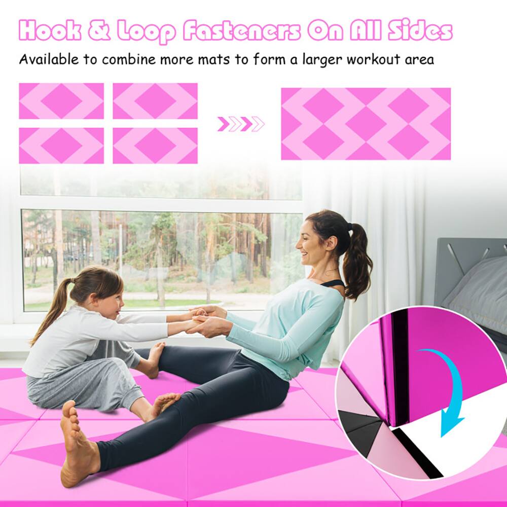 Hook & Loop Fasteners On All Sides  
Available to combine more mats to form a larger workout area