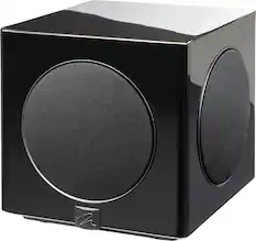 Front. MartinLogan - Abyss 8, 8” Hybrid, Powered Subwoofer, with Magnitude MT-1kW Amplifier, Sub Control App, and Wireless Built-In - Gloss Black.
