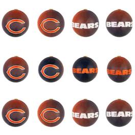 Evergreen Enterprises - Chicago Bears Holiday Ball Ornaments 12-Pack - Multicolor