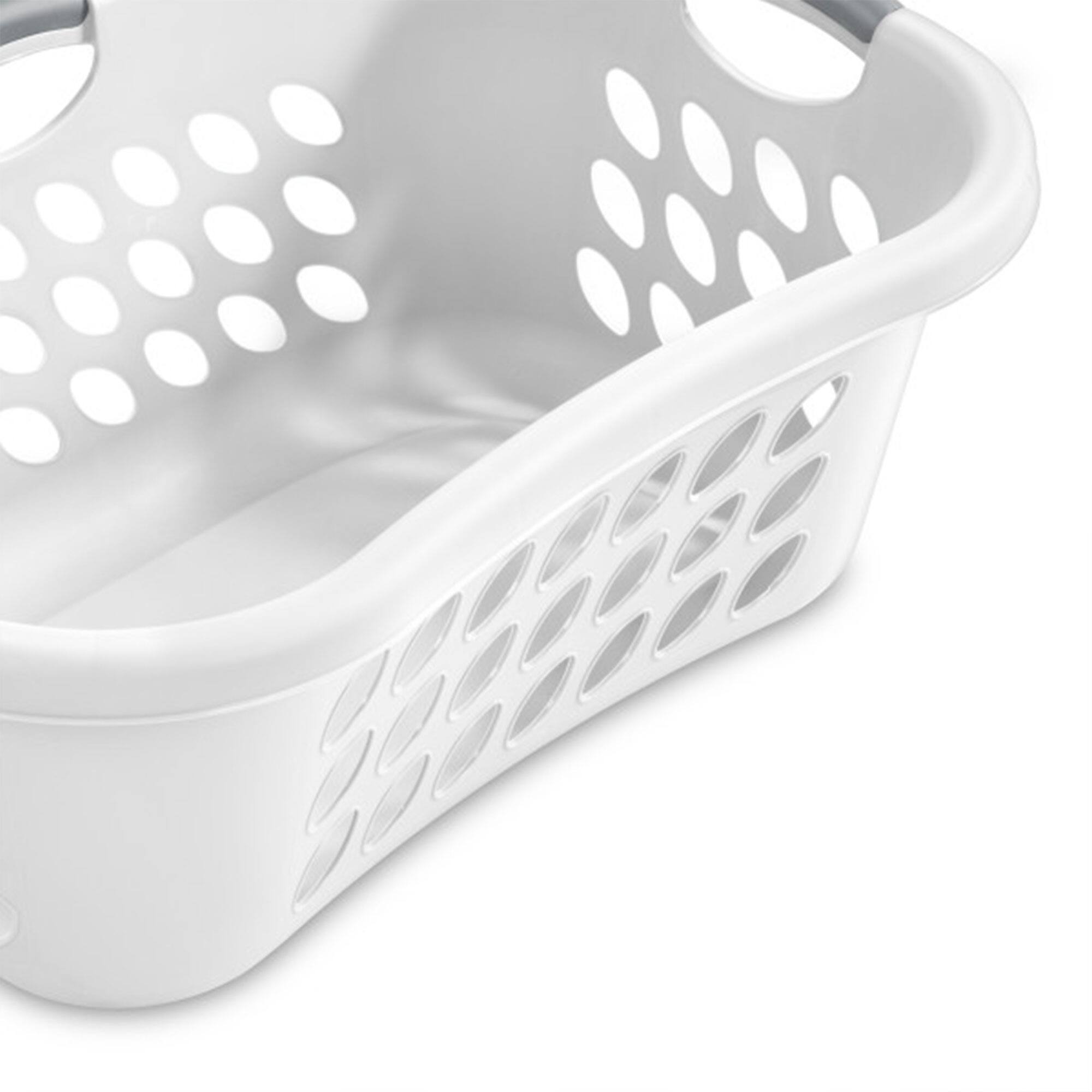 Alt View 4. Sterilite - Sterilite Ultra HipHold 1.25 Bushel Plastic Clothes Laundry Basket Bin (6 Pack) - White.
