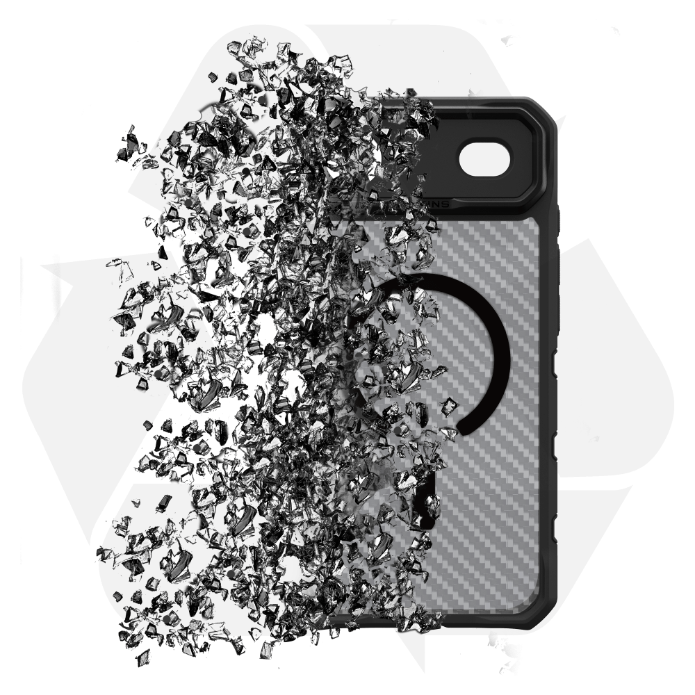 Alt View 5. Itskins - ITSKINS - Supreme_R Tek MagSafe Case for Apple iPhone Air - Black - Black.