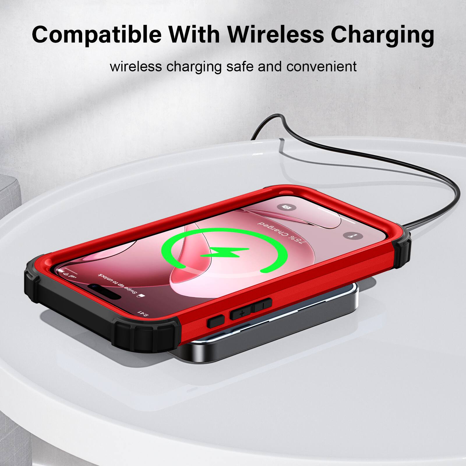 Compatible With Wireless Charging  
wireless charging safe and convenient