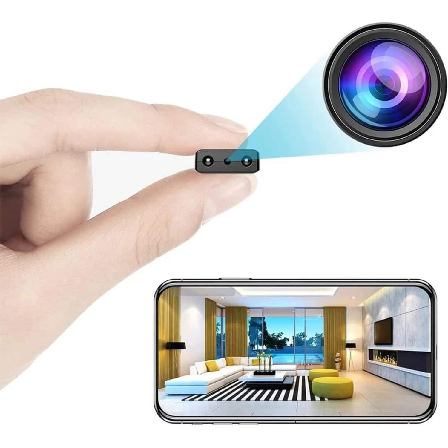 Stock Preferred - Smart Mini WiFi Security Camera 1080P HD | Wireless Home Surveillance Cam with Remote Monitoring