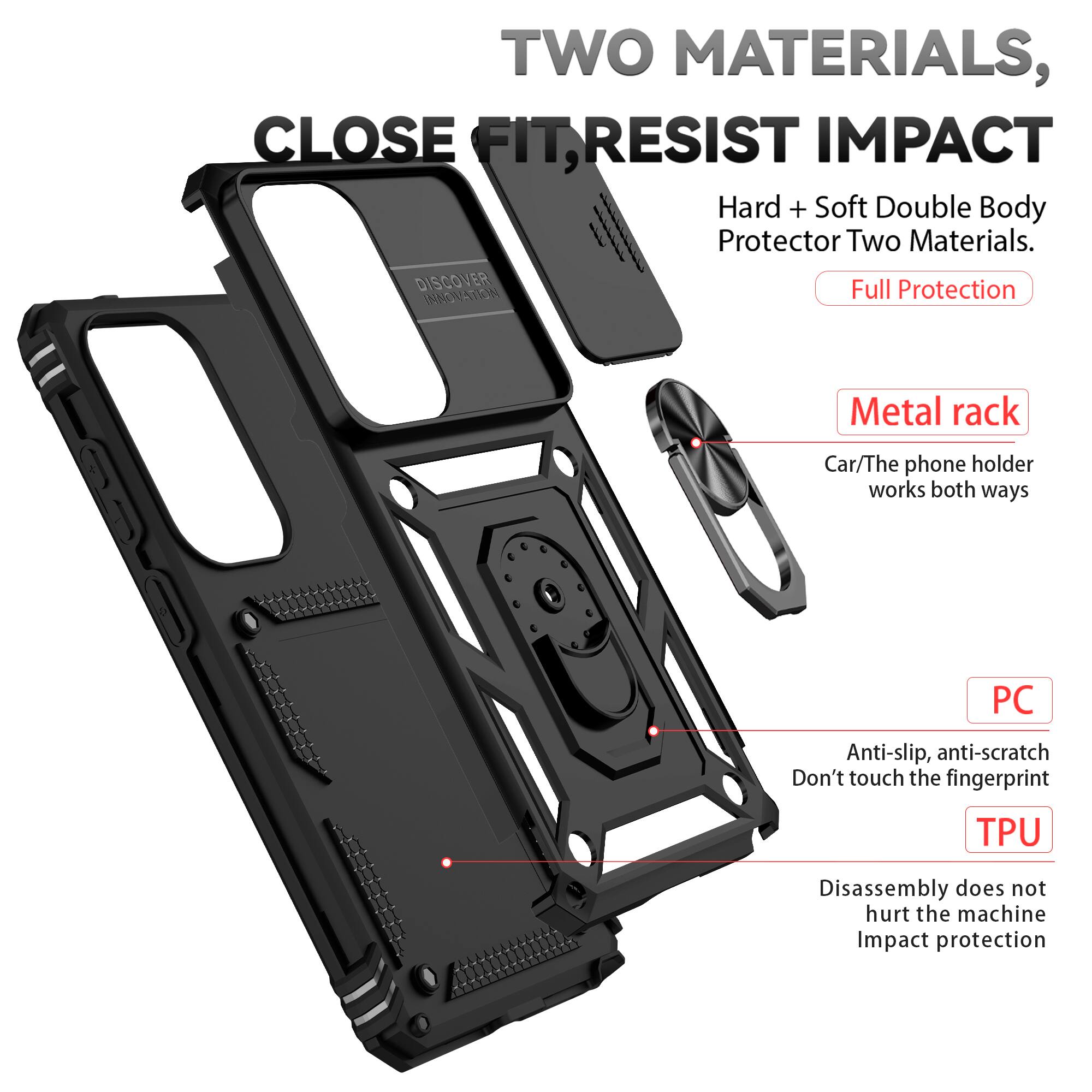 TWO MATERIALS, CLOSE FIT, RESIST IMPACT

Hard + Soft Double Body Protector Two Materials.

DISCOVER Full Protection

Metal rack
Car/The phone holder works both ways

PC
Anti-slip, anti-scratch
Don't touch the fingerprint

TPU
Disassembly does not hurt the machine
Impact protection