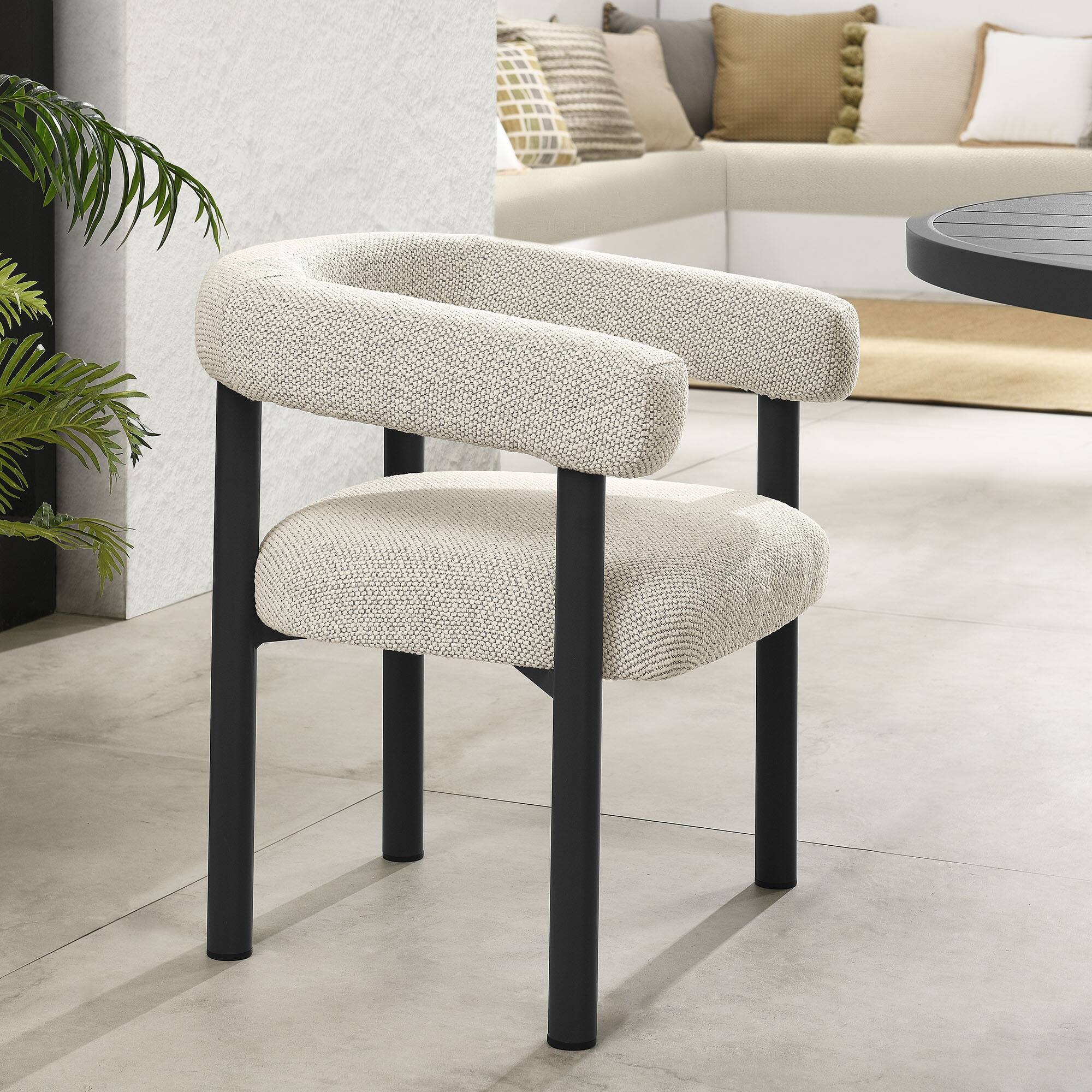 Alt View 1. Modway - Nautica Outdoor Patio Aluminum Dining Armchairs Set of 2 by Modway - Ivory Graphite.