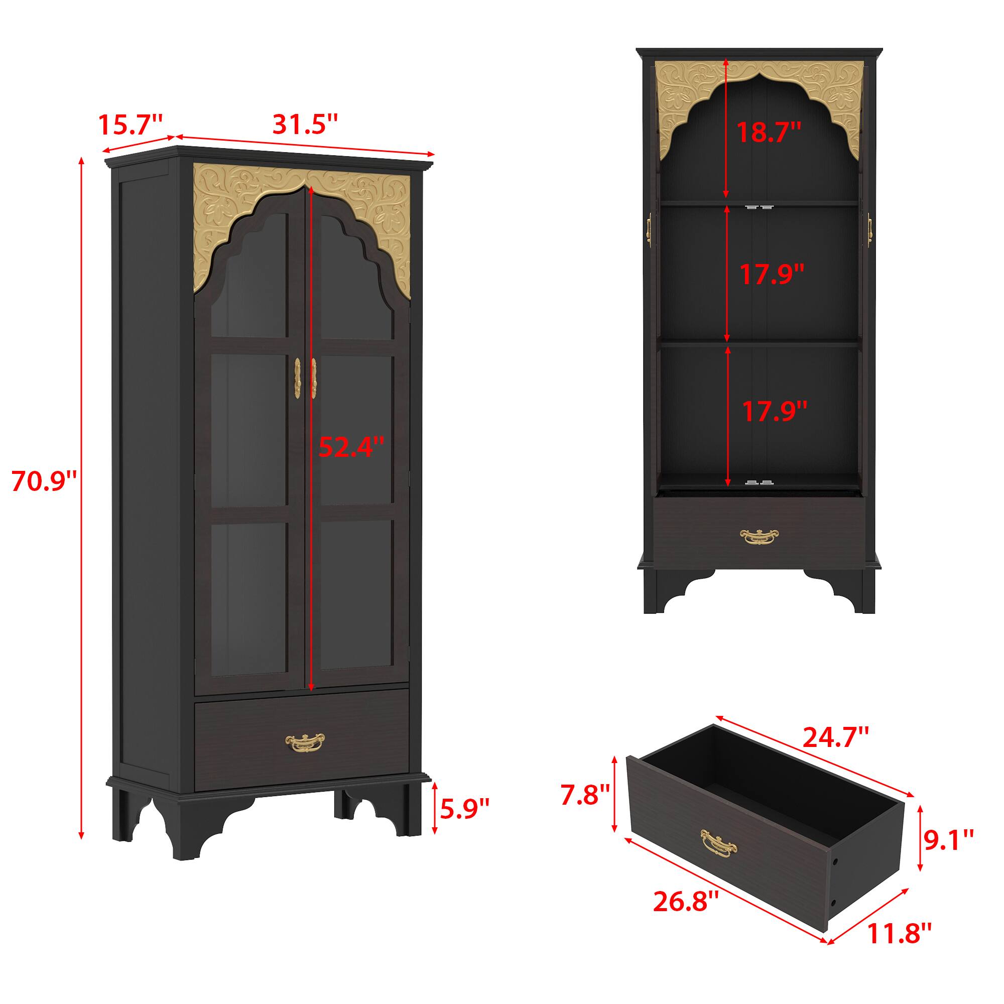 15.7" 31.5" 18.7" 17.9" 70.9" 52.4" 17.9" : 24.7" 5.9" 7.8" 9.1" 26.8" 11.8"