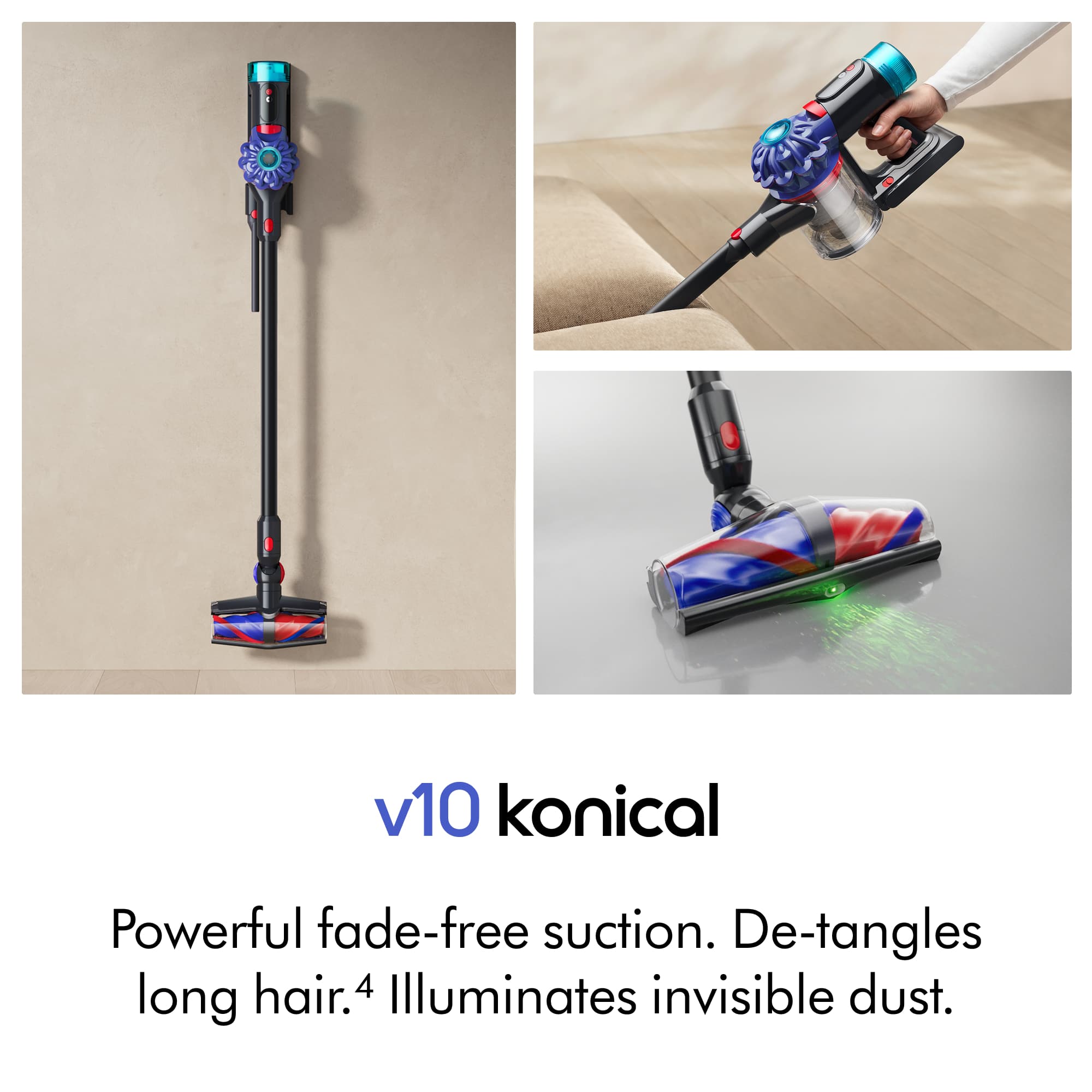 Dyson V10 Konical Cordless Vacuum Black/Blue 626416-01 - Best Buy