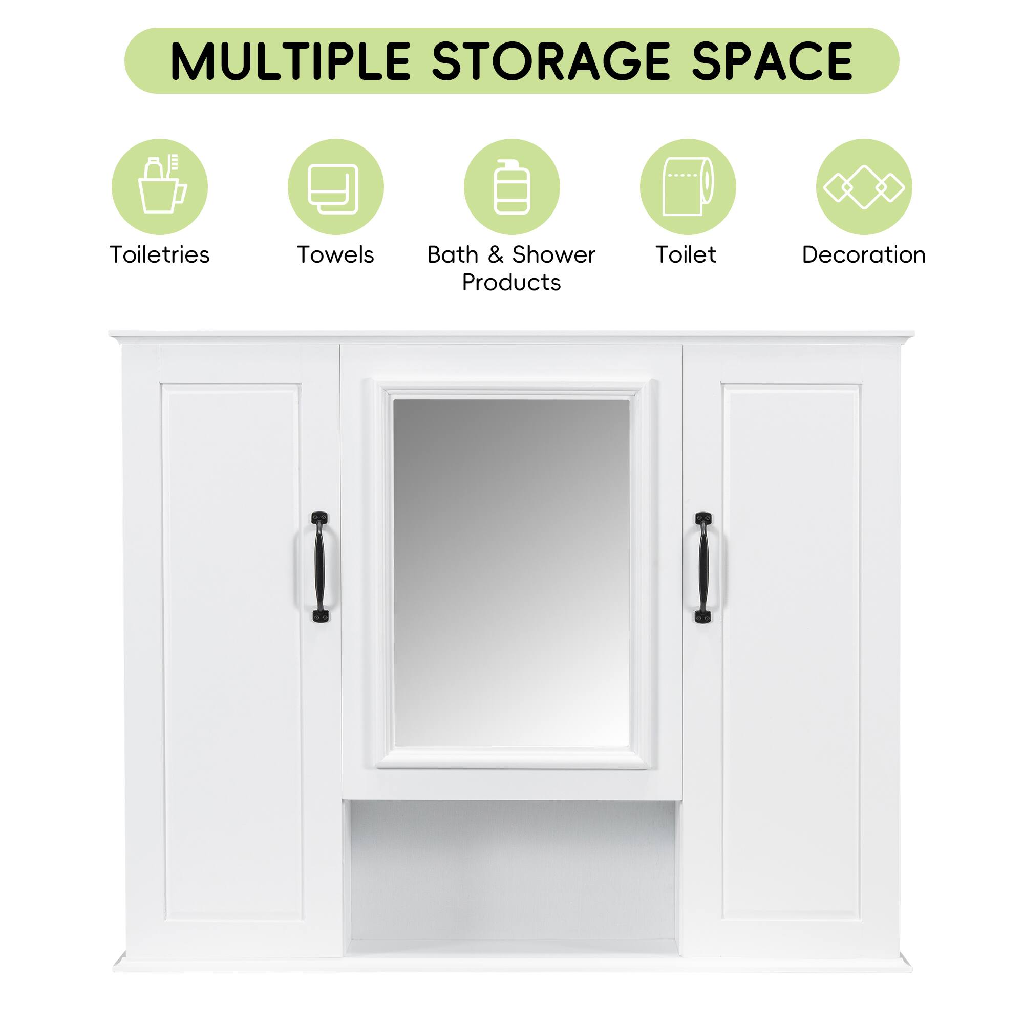 MULTIPLE STORAGE SPACE

- Toiletries
- Towels
- Bath & Shower Products
- Toilet
- Decoration