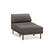 Front. Burrow - Contemporary Range Armchair with Attachable Ottoman - Heather Charcoal.