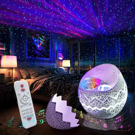 AENKYO - Star Projector Galaxy Light 4 in 1 Star Projector Night Light White Noise Bluetooth Speaker with Remote Control