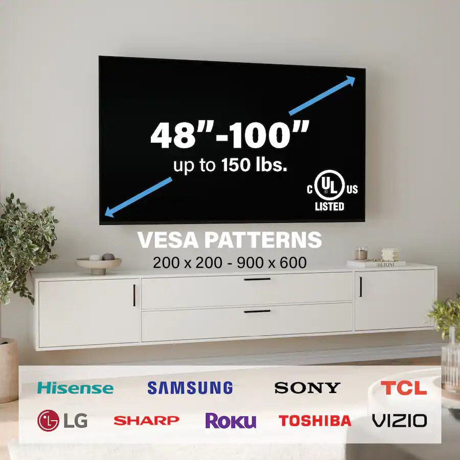 Pattern Directional Install SANUS Elite Advanced Tilting TV Wall Mount for 48” 100” TVs up to ...