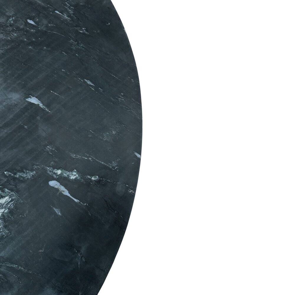 Alt View 3. Carolina Chair & Table - Harmony 36" Brass Groove Dining Table - Black Honed - Black.