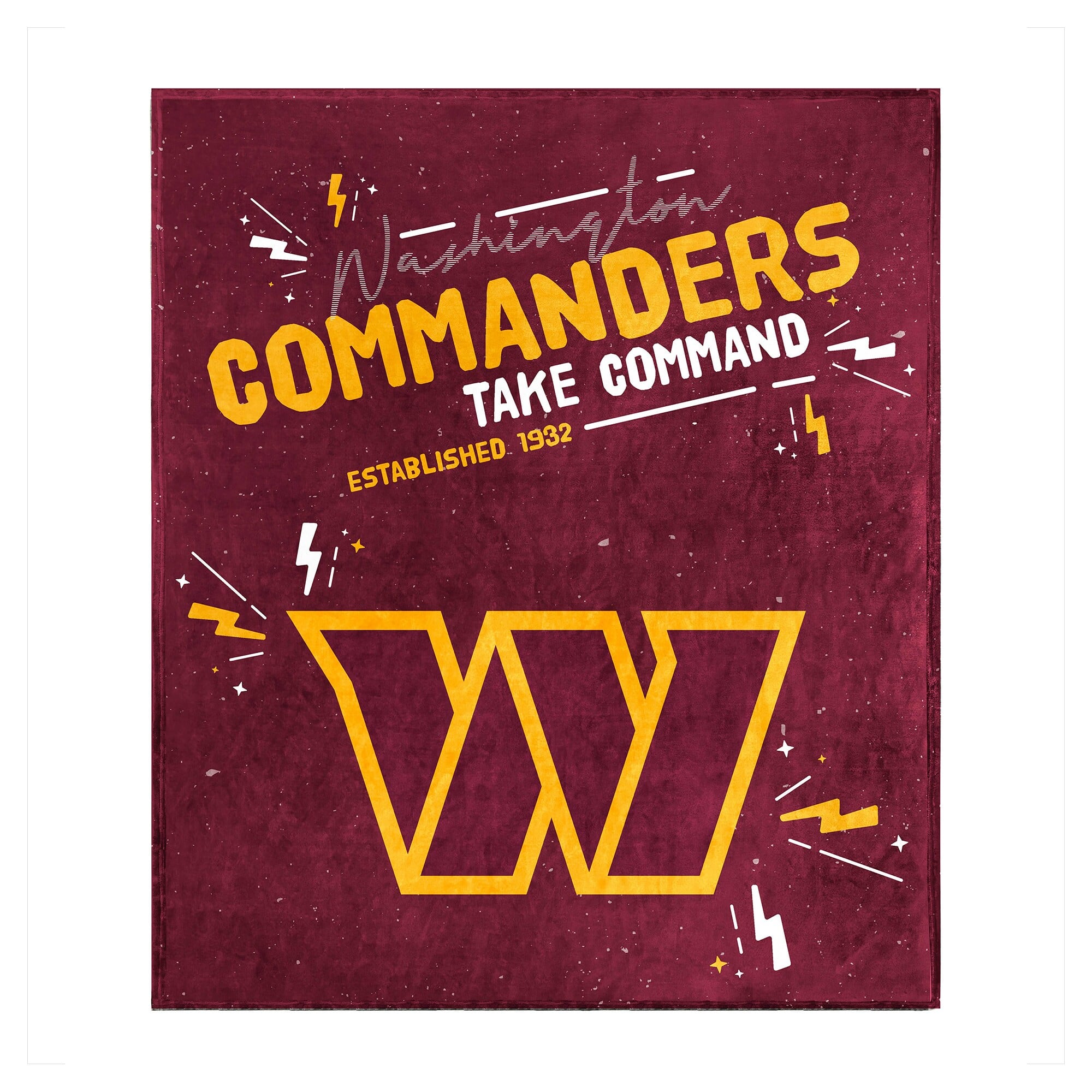 Logo Brands - Washington Commanders 60" x 70" Plush Throw Blanket - Multicolor