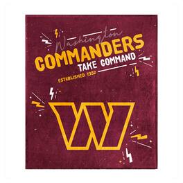 Logo Brands - Washington Commanders 60" x 70" Plush Throw Blanket - Multicolor