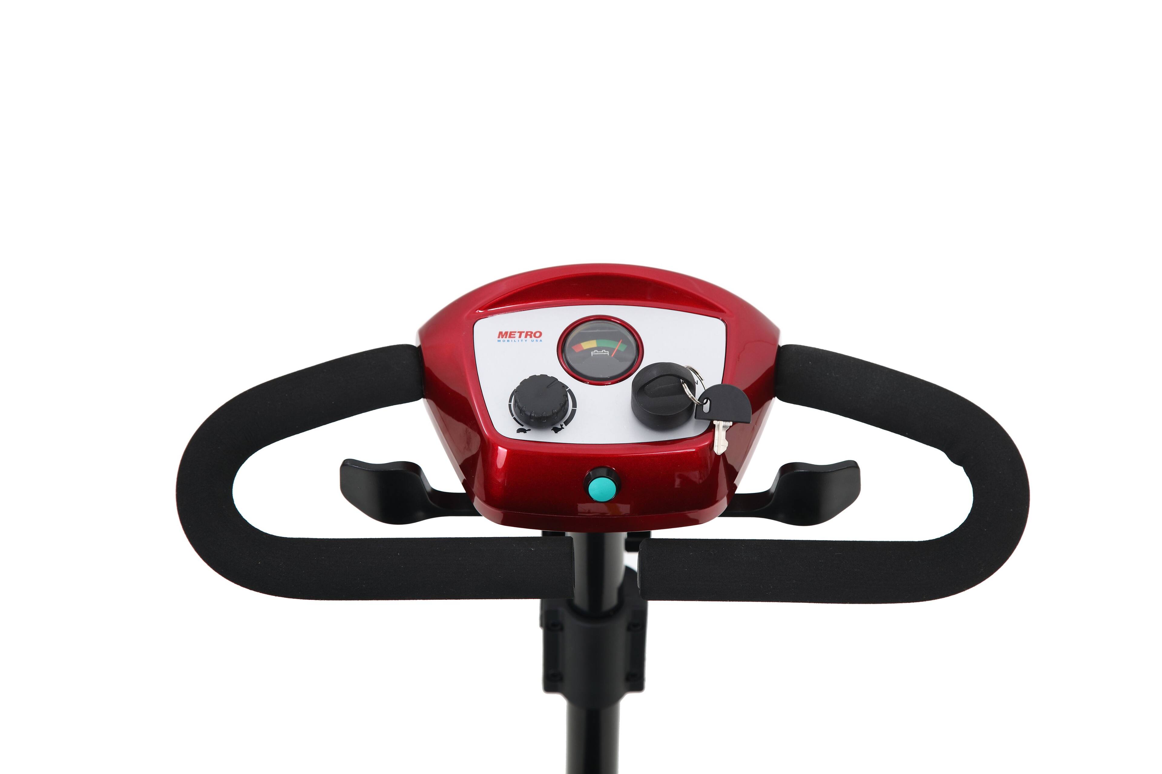 Back. Loheer - Loheer 4 Wheel Compact Travel Mobility Scooter 300W Motor 300lbs Capacity Red - Red.