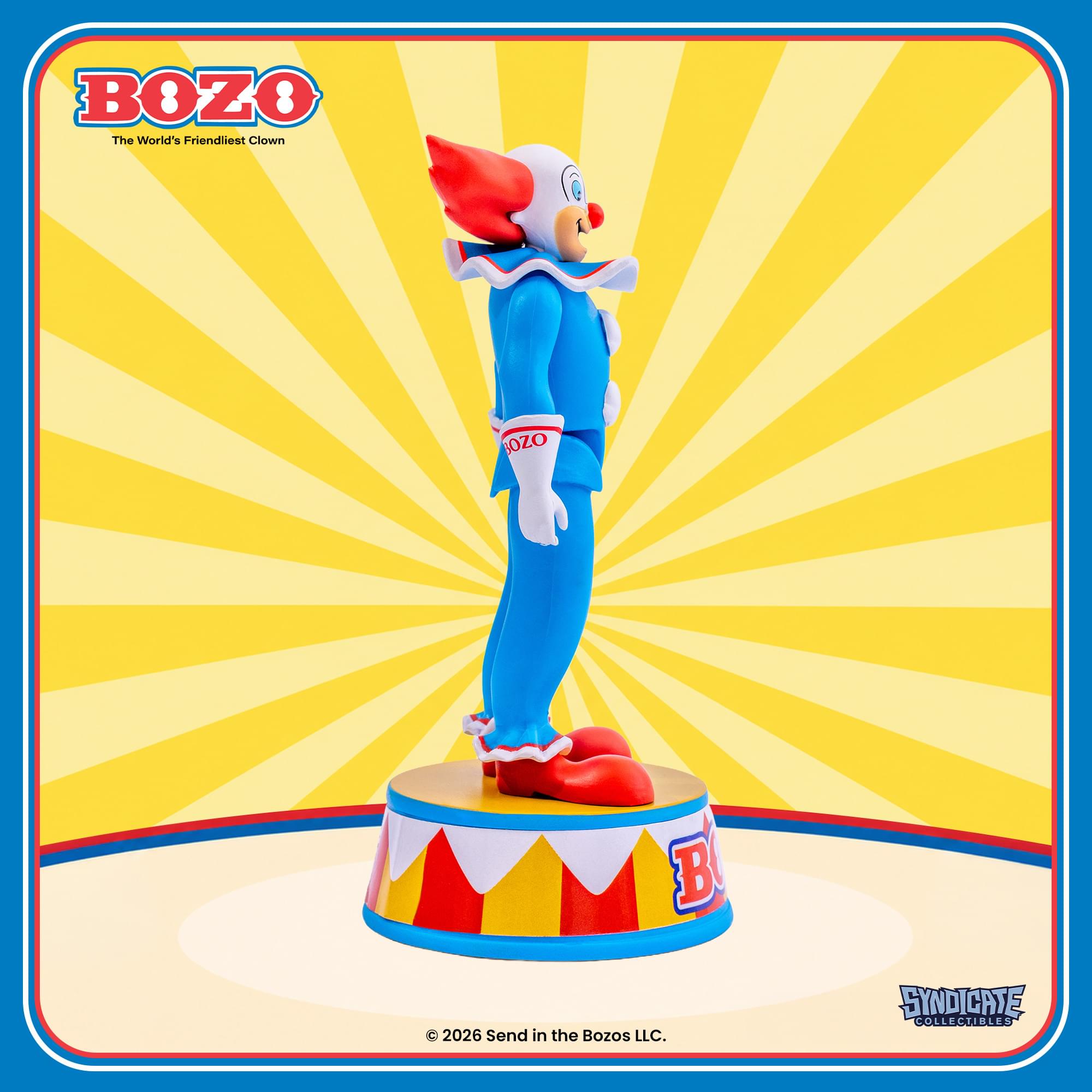 BOZO The World's Friendliest Clown

BOZO

B

2026 Send in the Bozos LLC.

SYNDICATE COLLECTIBLES