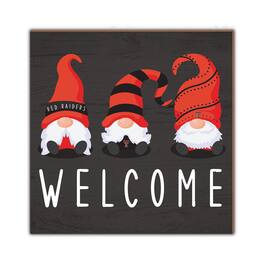Fan Creations - Texas Tech Red Raiders 10'' x 10'' Welcome Gnomes Sign - Multicolor
