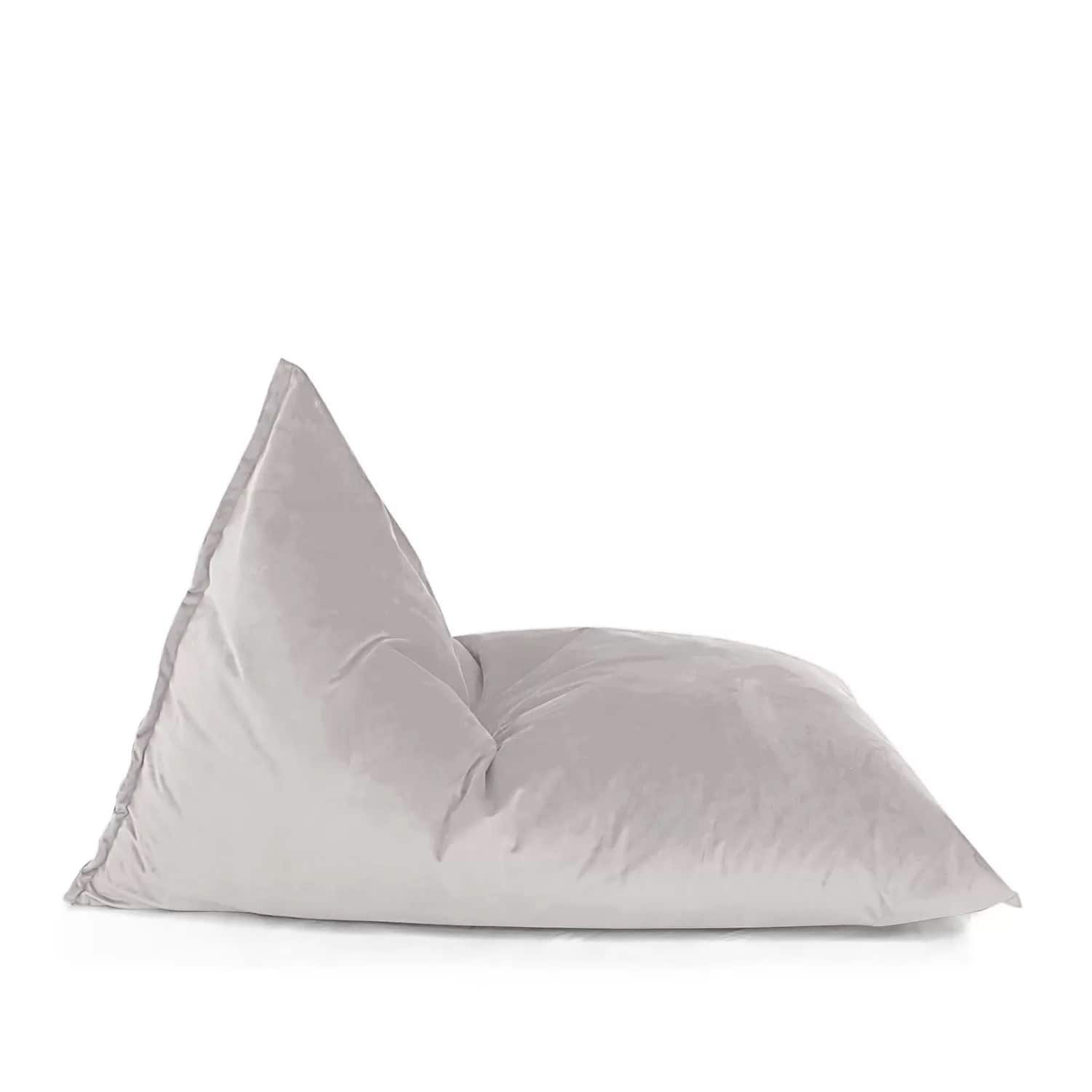 Lotus Lounge Chair - Large Ecogami Velvet Bean Bag Cover - 59" x 43.25" - Ivory