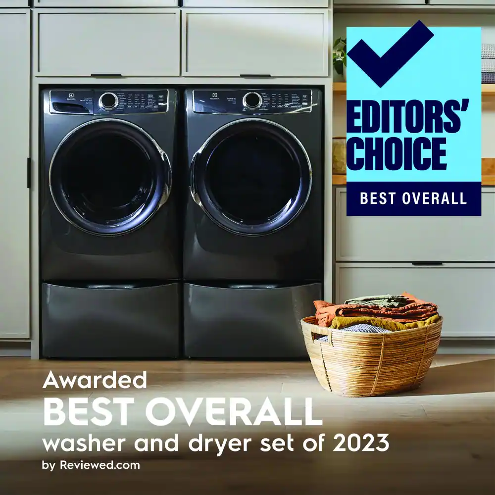 Editors' Choice Best Overall Awarded Best Overall Washer and Dryer Set of 2023 by Reviewed.com