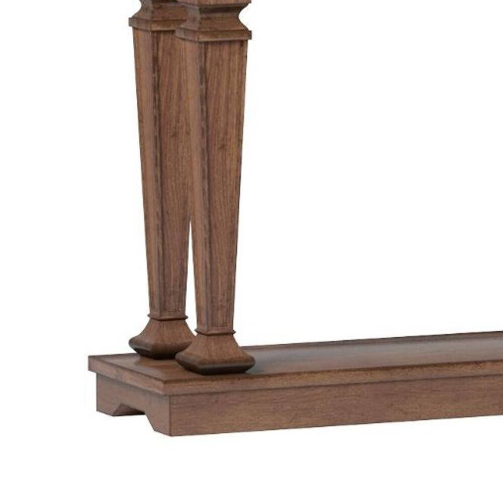 Alt View 3. Manhattan Lane - Wooden Console Table with One Bottom Shelf - Brown.
