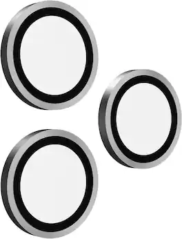 BodyGuardz - Pure 3 Metallic Camera Protectors - iPhone 17 Pro Max/17 Pro - Silver