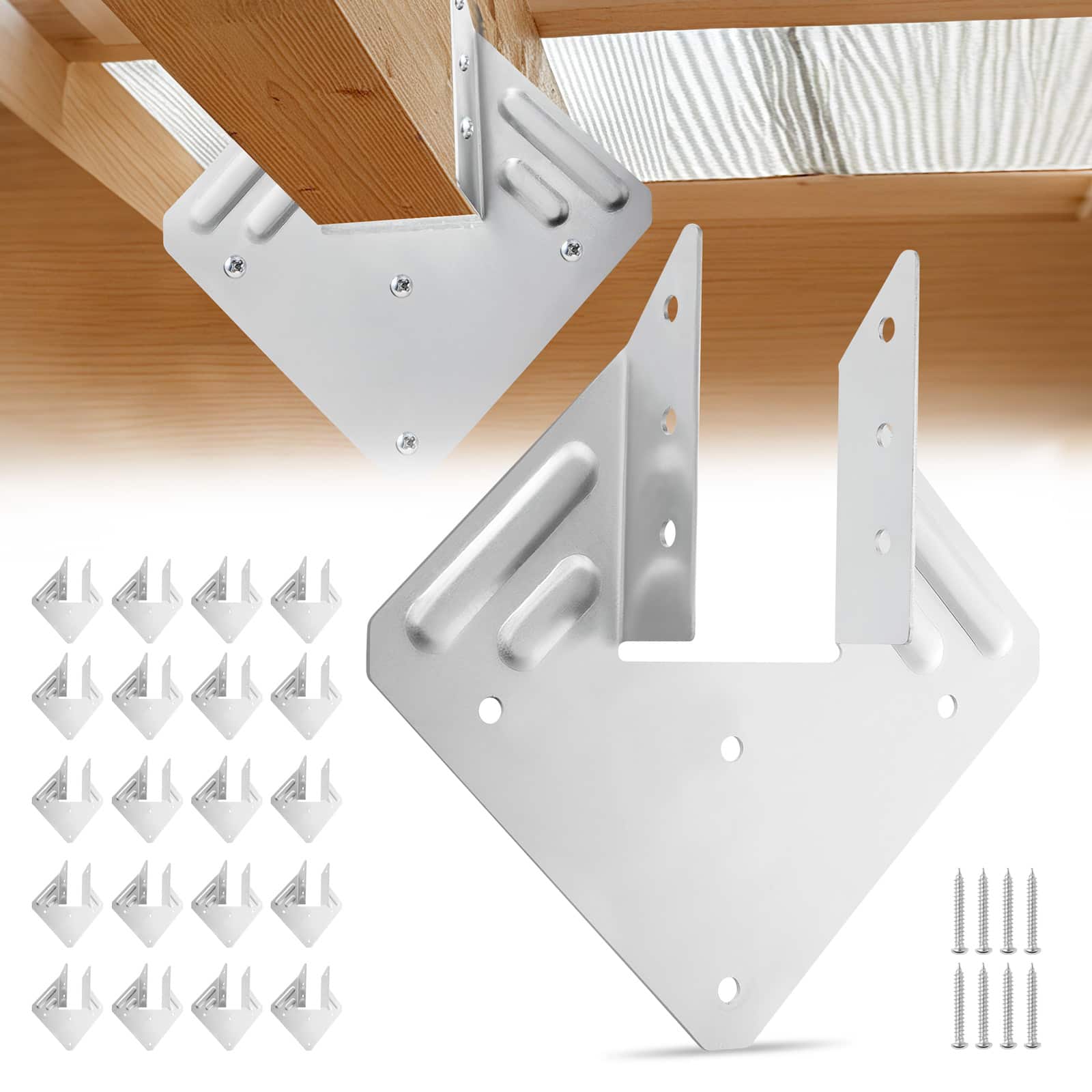 VEVOR - Hurricane Ties for Rafter, Inner Size 5.31x1.57x2.48 in / 135x40x63 mm, Heavy Duty Hurricane Straps,Rafter Ties Brackets - Silver price history on PriceWatchPro