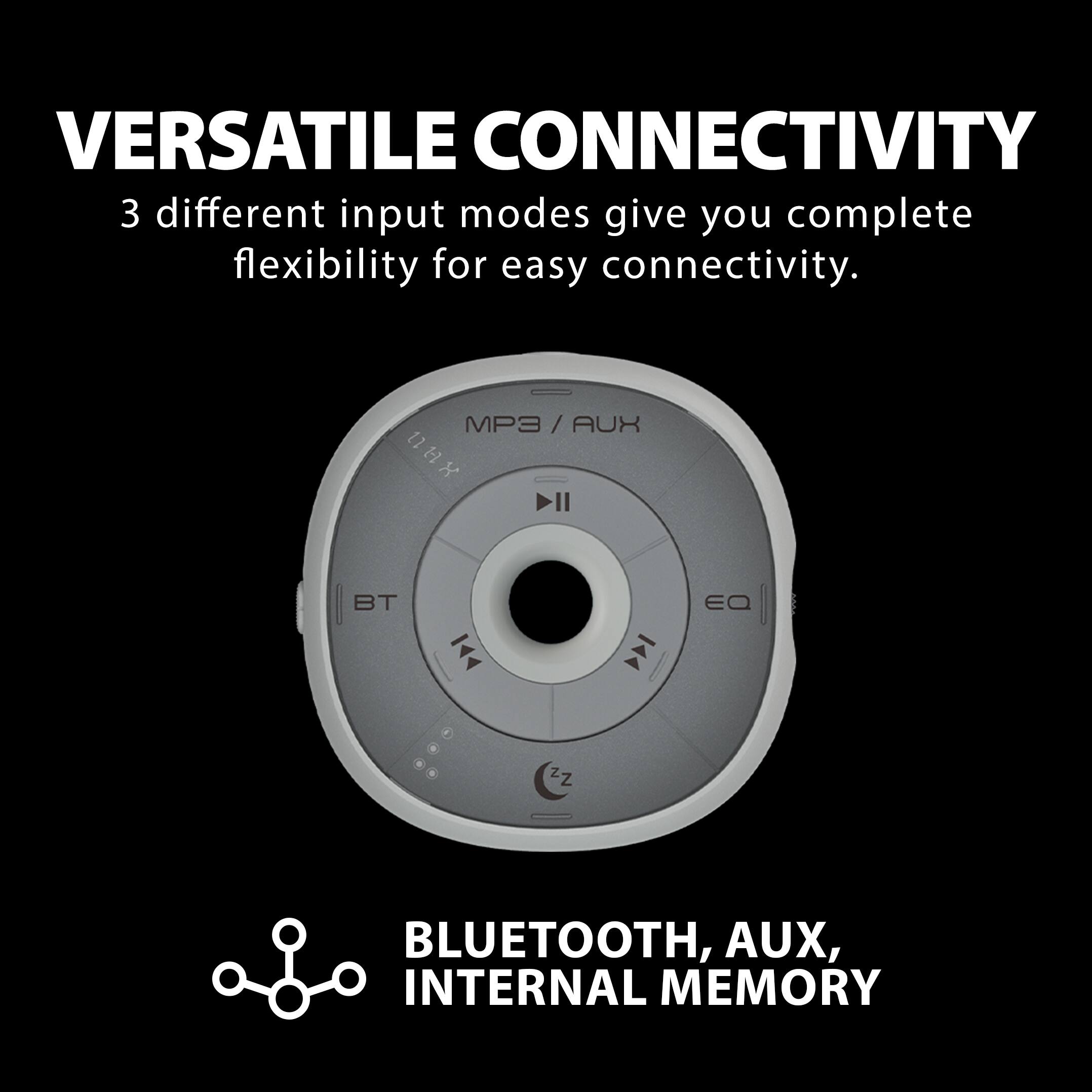 Back. Avantree - Slumber - Pillow Speaker for Sleeping, Private Audio with Built-in White Noise, Bluetooth & AUX Support, Volume Control.